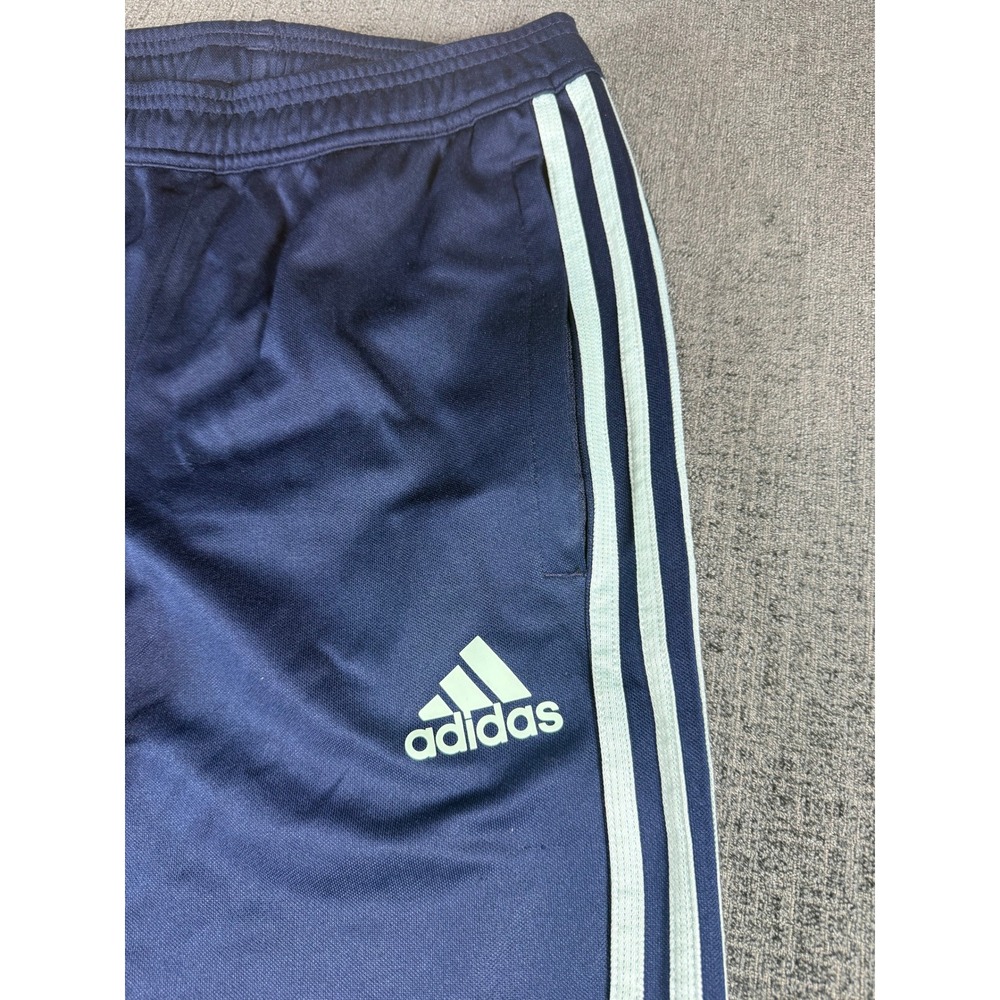 Adidas Mens Tiro Track Pants Navy Blue Light Blue Stripes Size Small Snag - Picture 4 of 10